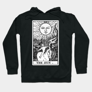 XIX. The Sun Tarot Card | Black and White Hoodie